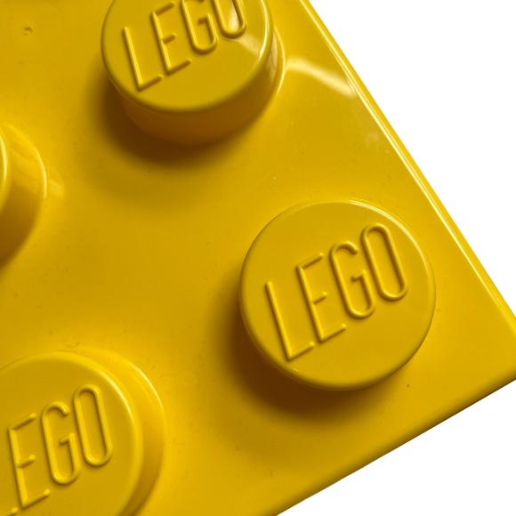 Yellow Lego Storage Box Dated 2012 Rectangle Measures 36" x 17 1/2" x 24" tall - Picture 4 of 9